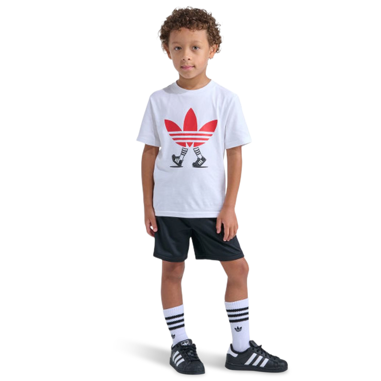 adidas GFX Tee Firebird Short Set Image 1 of 4. Tap to open photo gallery.