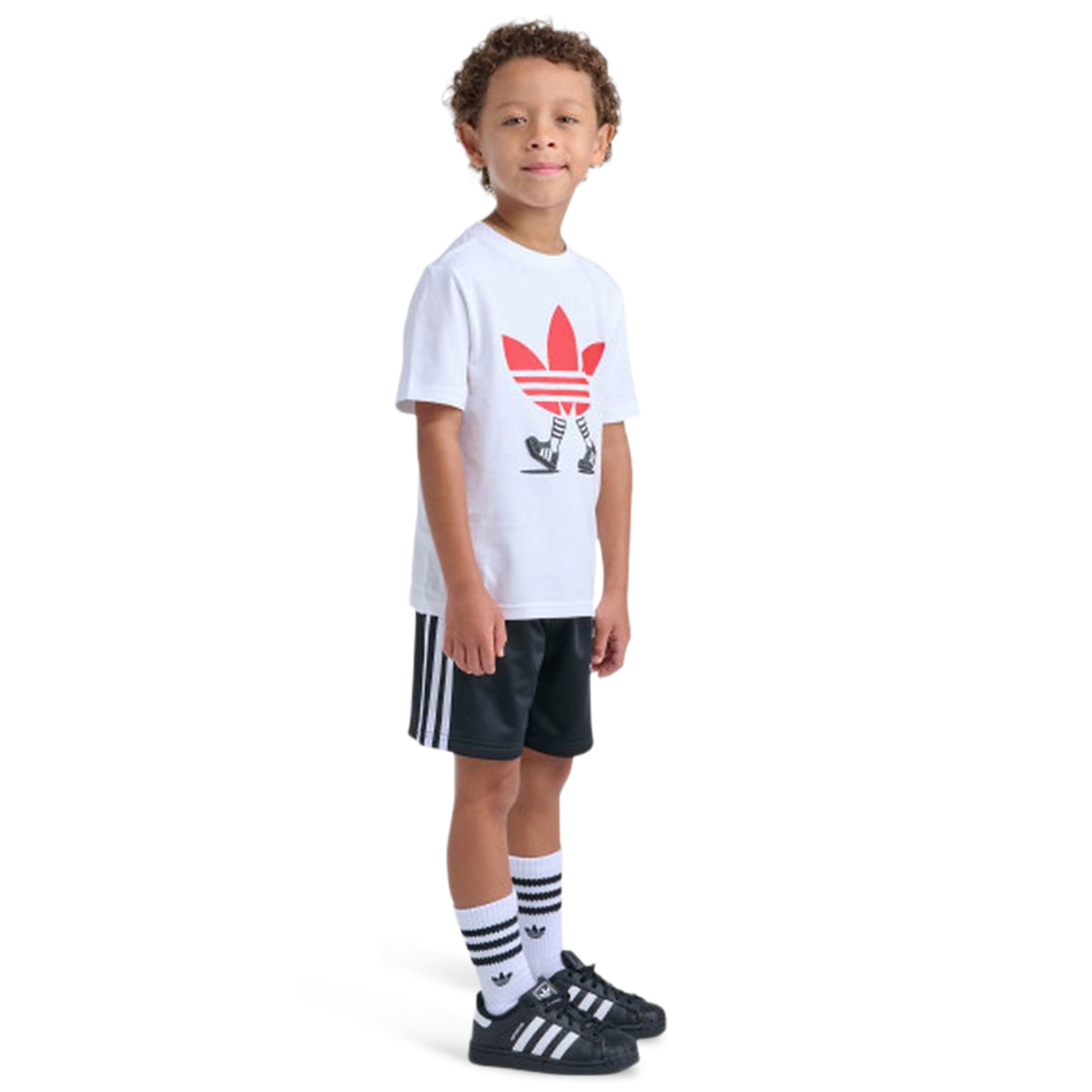adidas GFX Tee Firebird Short Set Image 3 of 4. Tap to open photo gallery.