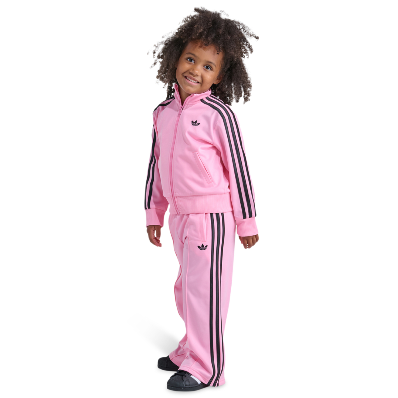 adidas Firebird Jacket Wide Leg Pants Set Image 4 of 5. Tap to open photo gallery.