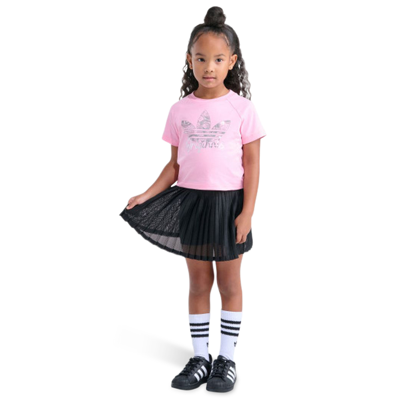 adidas Raglan T-Shirt & Mesh Skorts Set Image 1 of 6. Tap to open photo gallery.
