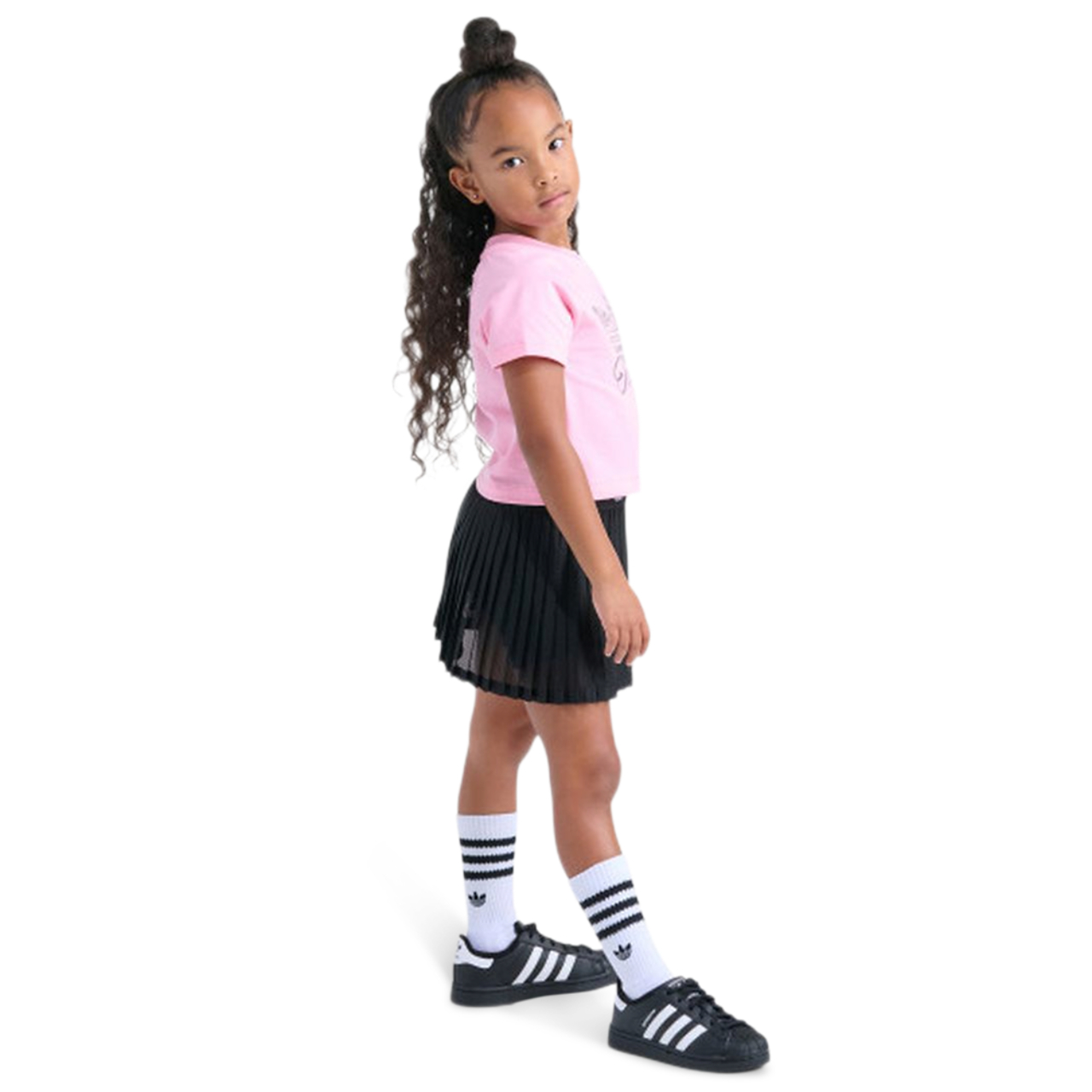 adidas Raglan T-Shirt & Mesh Skorts Set Image 2 of 6. Tap to open photo gallery.