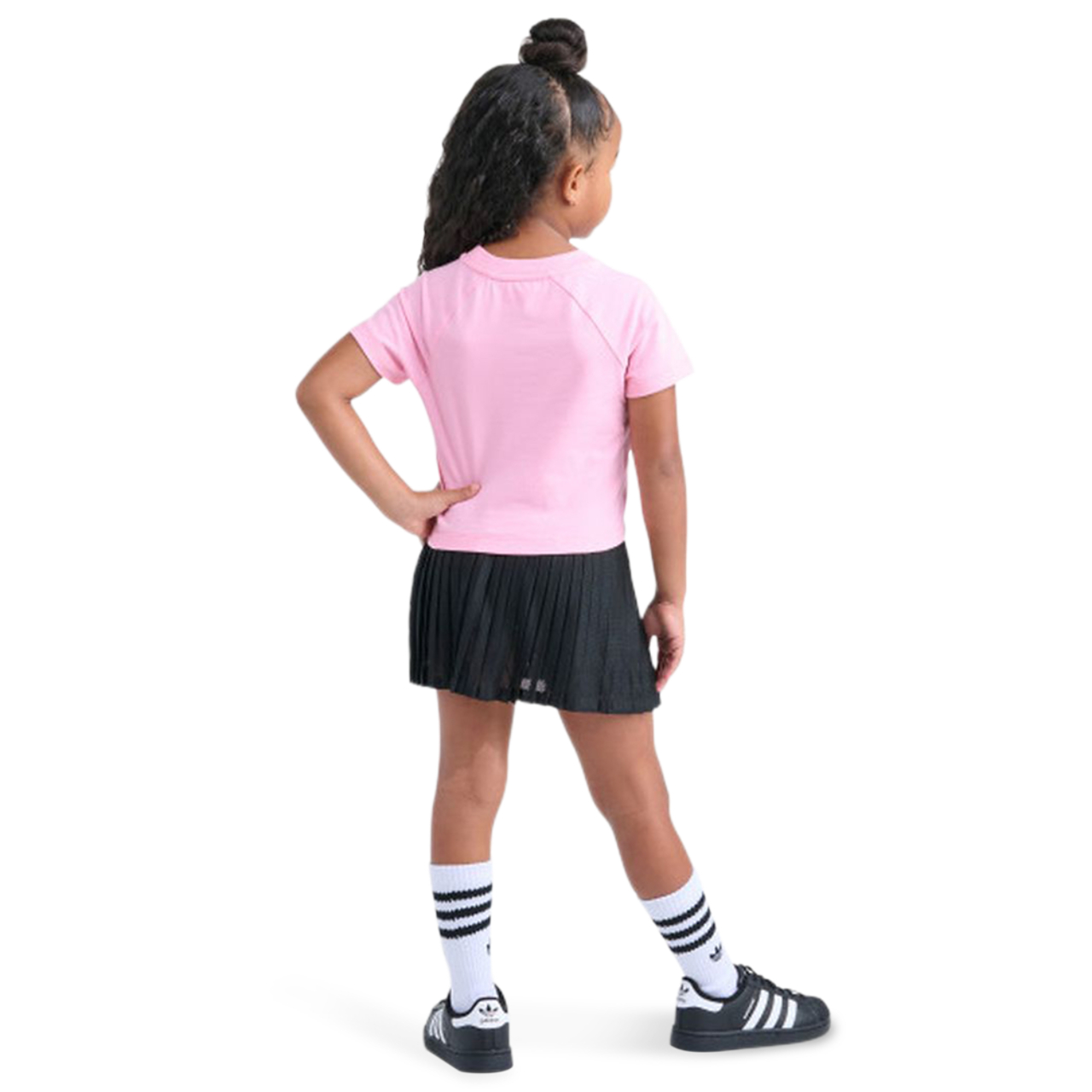 adidas Raglan T-Shirt & Mesh Skorts Set Image 3 of 6. Tap to open photo gallery.