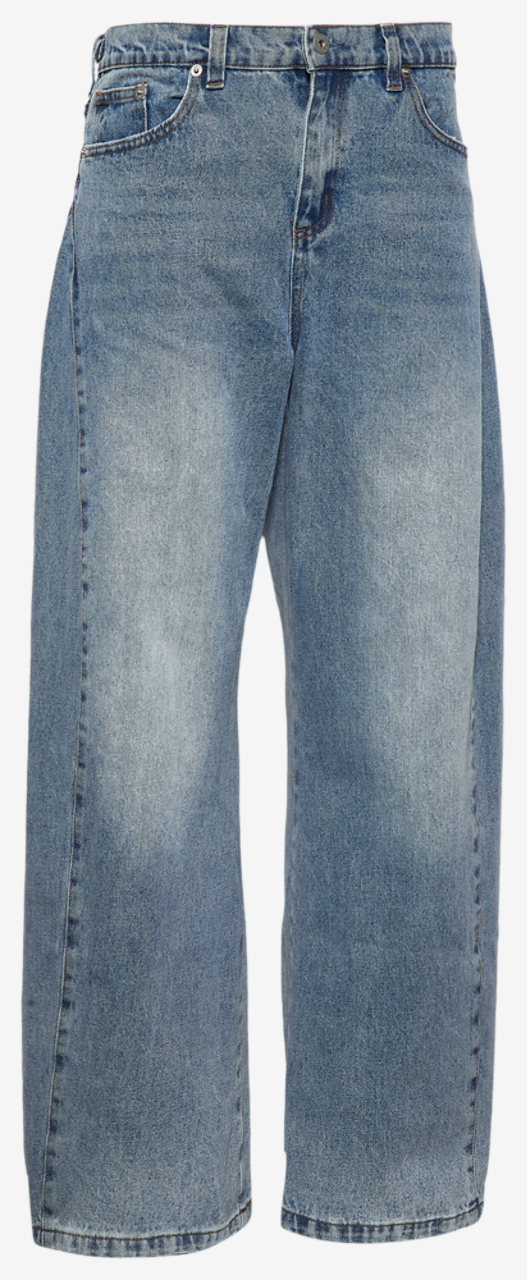 Cozi Denim Barrel Pants Image 7 of 10. Tap to open photo gallery.