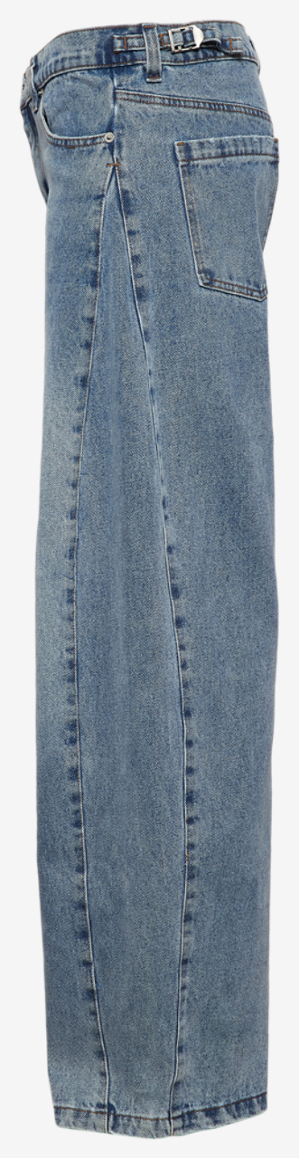 Cozi Denim Barrel Pants Image 9 of 10. Tap to open photo gallery.