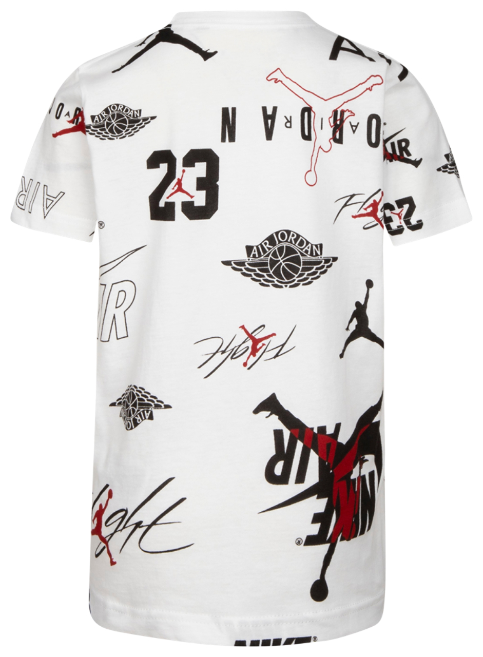 Jordan Logo Scatter All Over Print T-Shirt Image 2 of 4. Tap to open photo gallery.