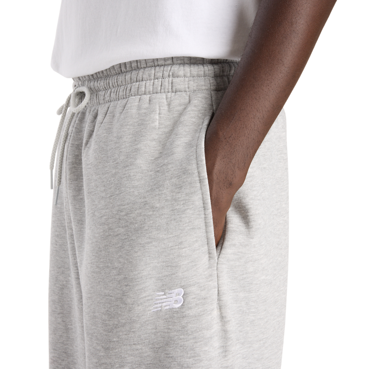 New Balance Sport Essentials Open Hem Fleece Pants Image 4 of 5. Tap to open photo gallery.