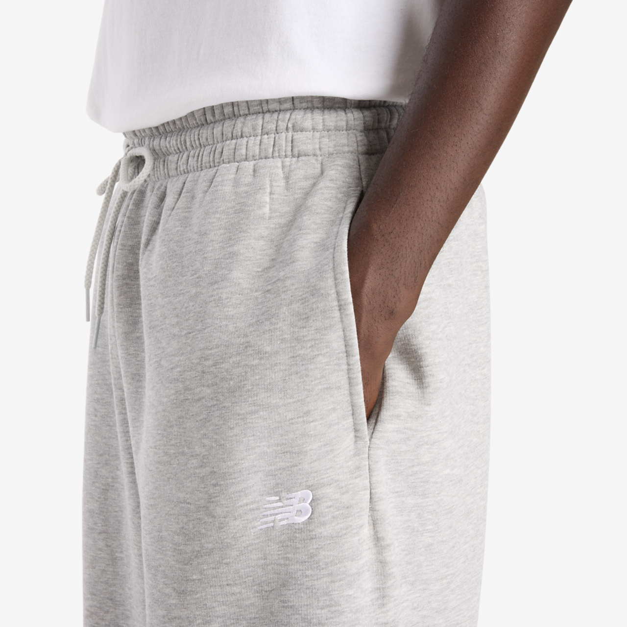 New Balance Sport Essentials Open Hem Fleece Pants Image 4 of 5. Tap to open photo gallery.