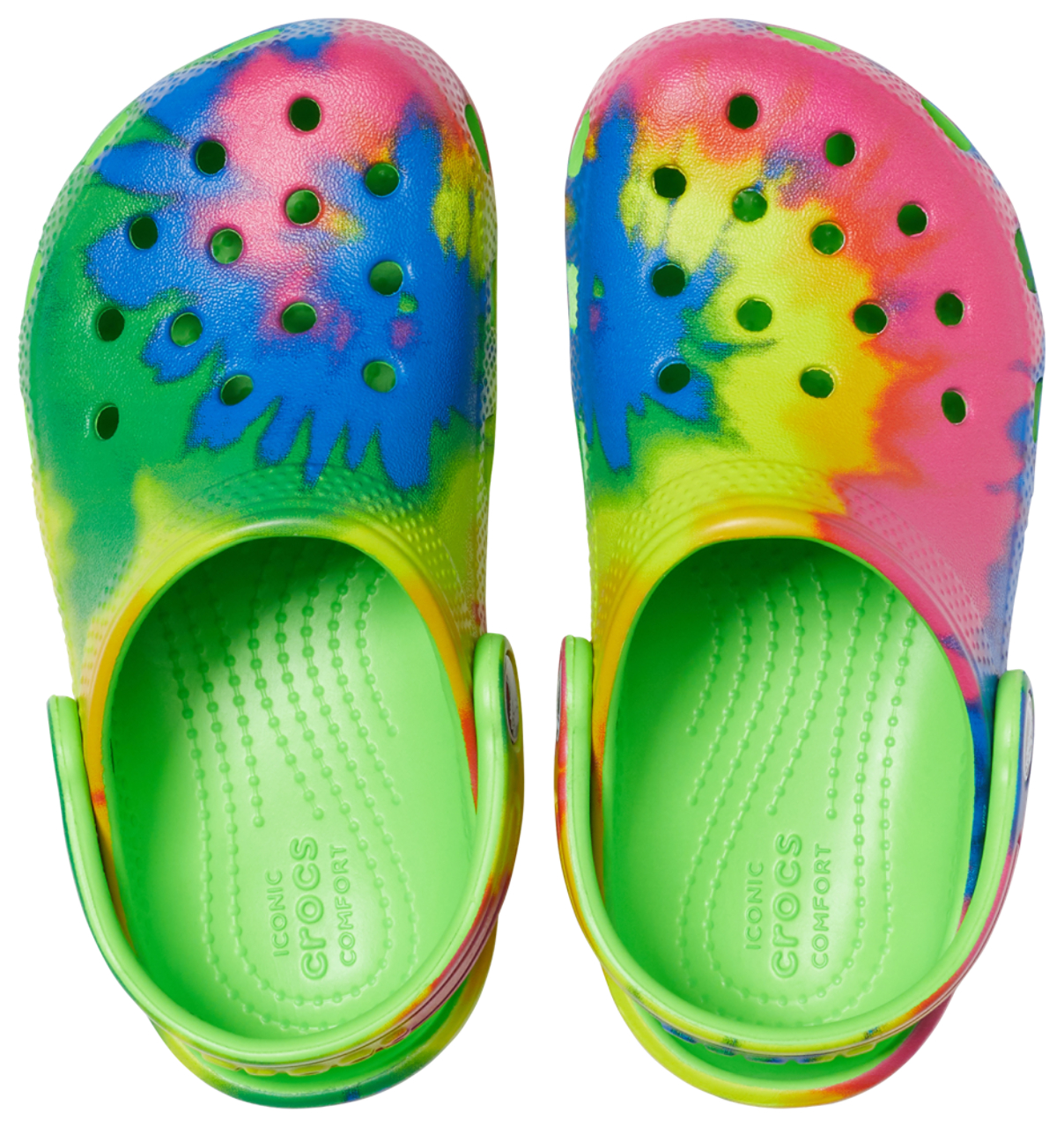 Crocs Classic Tie-Dye Graphic Clog Image 4 of 5. Tap to open photo gallery.