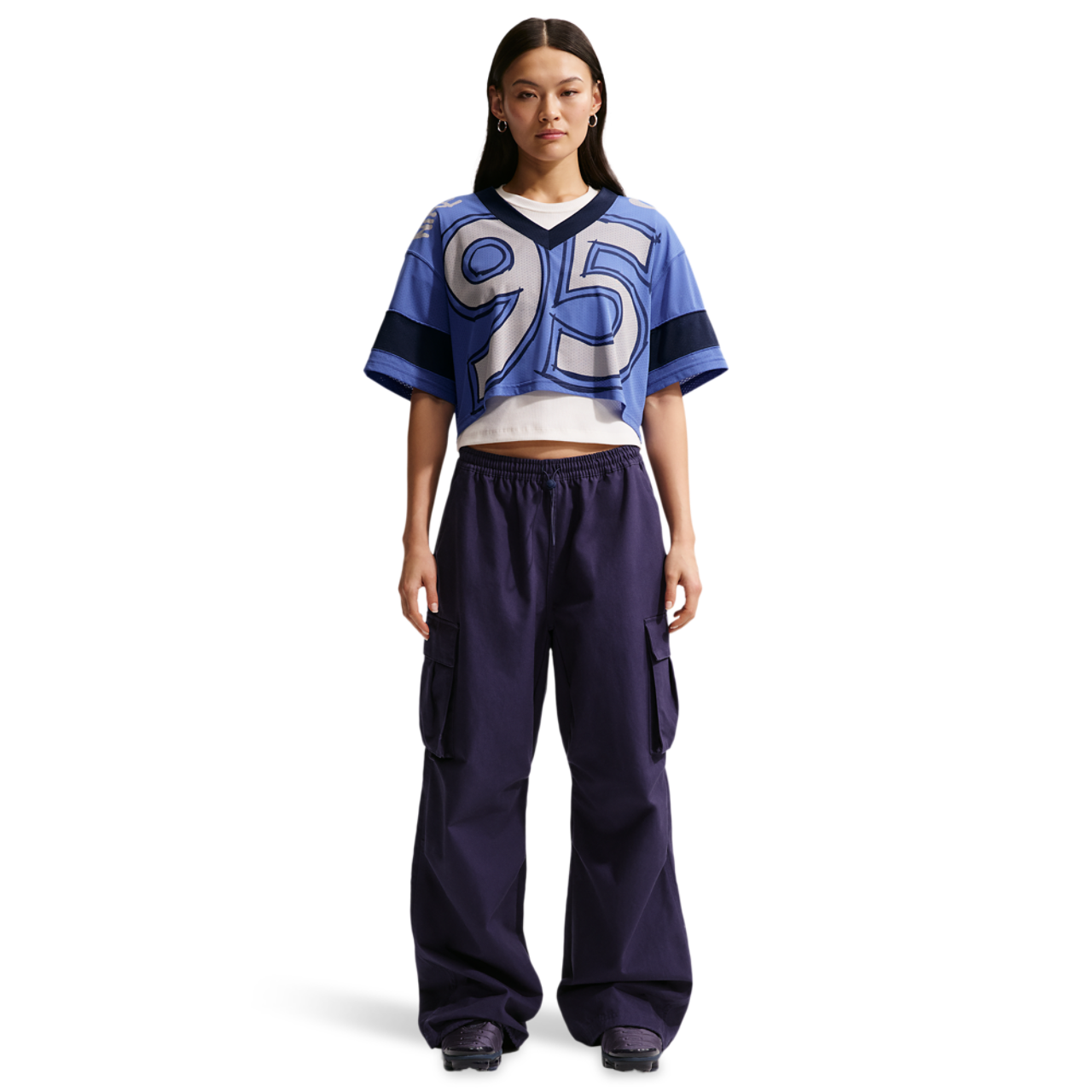 Nike NSW Cropped Jersey Image 3 of 4. Tap to open photo gallery.