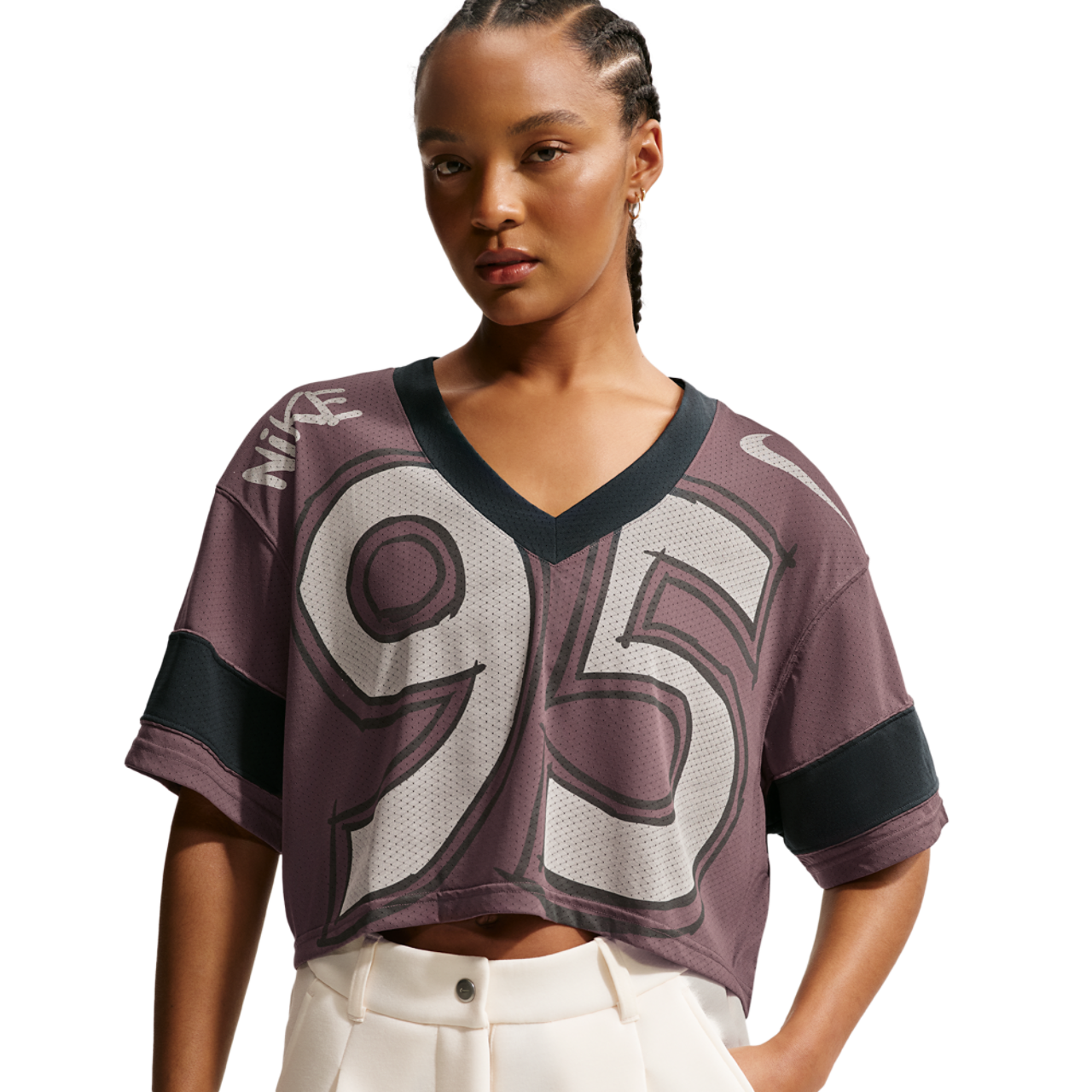 Nike NSW Crop Jersey Image 1 of 4. Tap to open photo gallery.