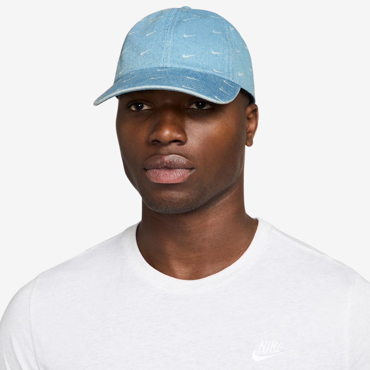 Nike Denim AOP Club Cap Image 1 of 6. Tap to open photo gallery.