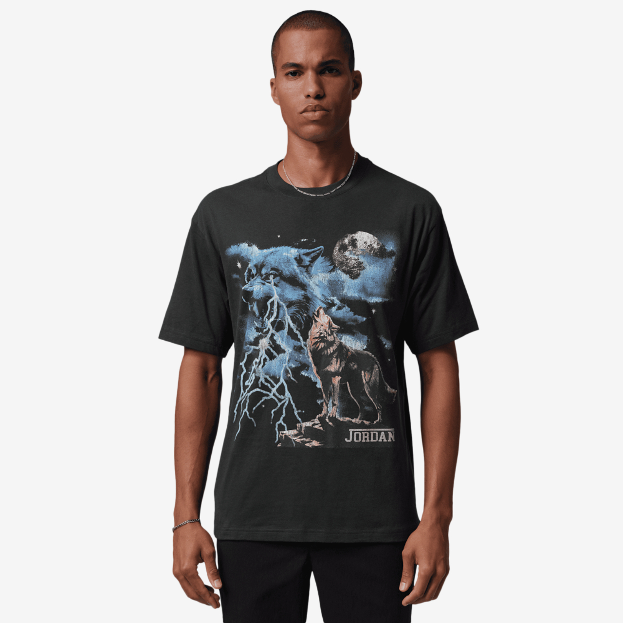 Jordan NC Howl Graphic Short Sleeve Crew Image 1 of 6. Tap to open photo gallery.