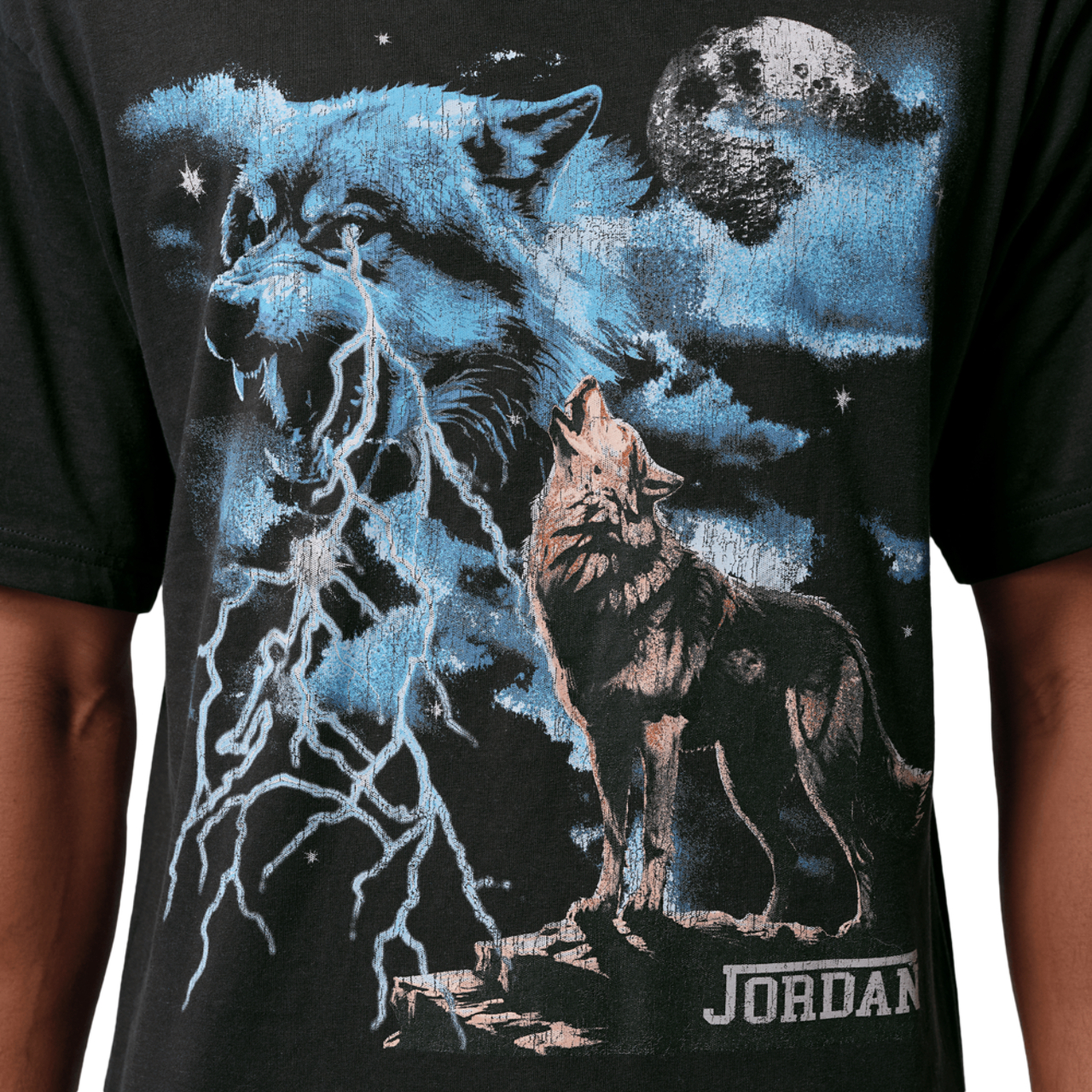 Jordan NC Howl Graphic Short Sleeve Crew Image 5 of 6. Tap to open photo gallery.