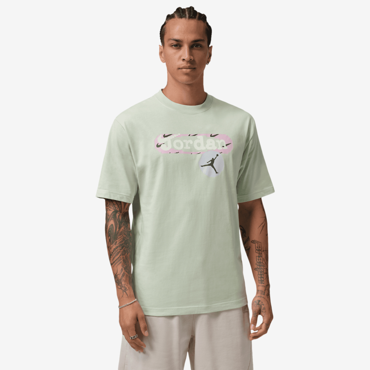 Jordan Stamp Graphic Short Sleeve Crew Image 1 of 5. Tap to open photo gallery.