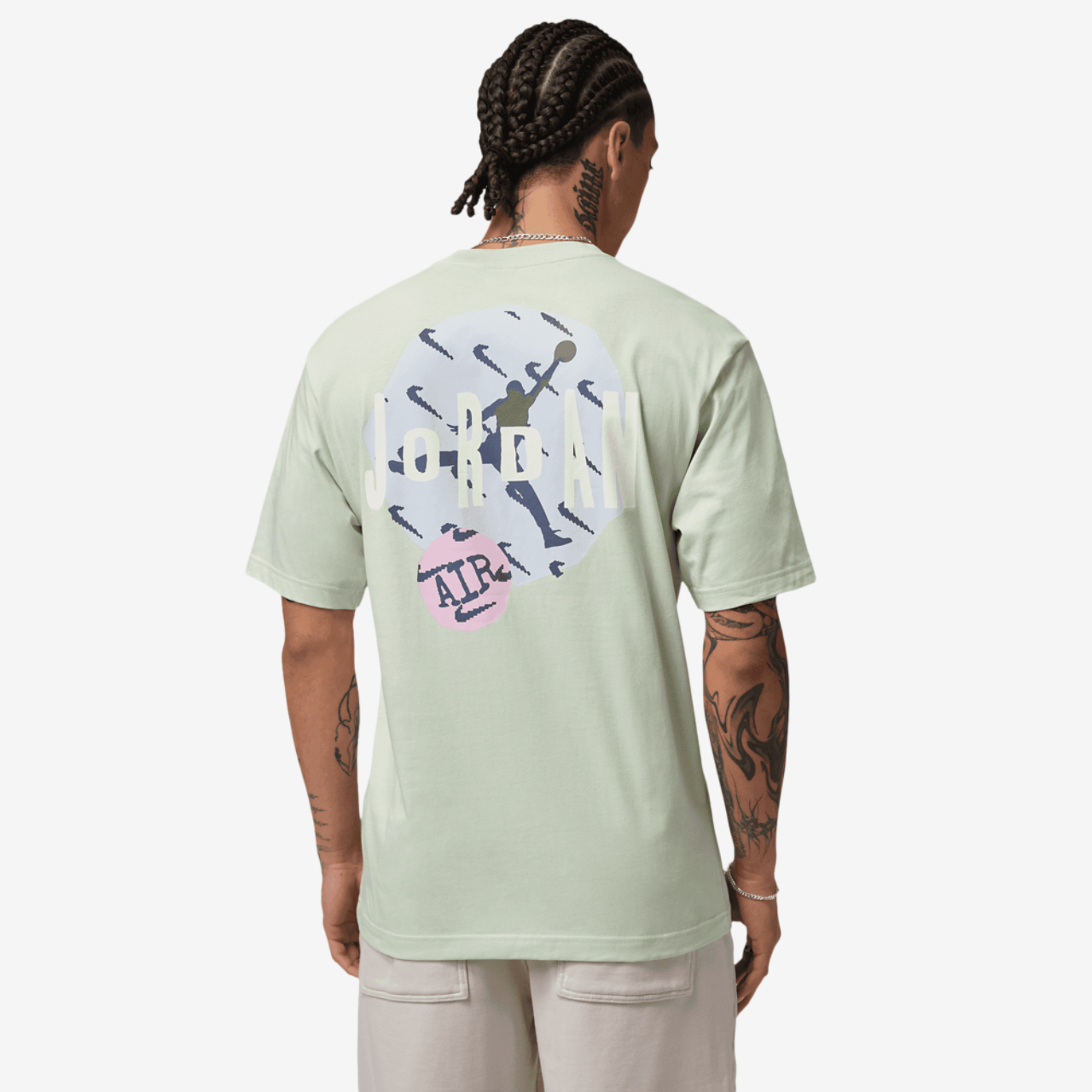 Jordan Stamp Graphic Short Sleeve Crew Image 2 of 5. Tap to open photo gallery.