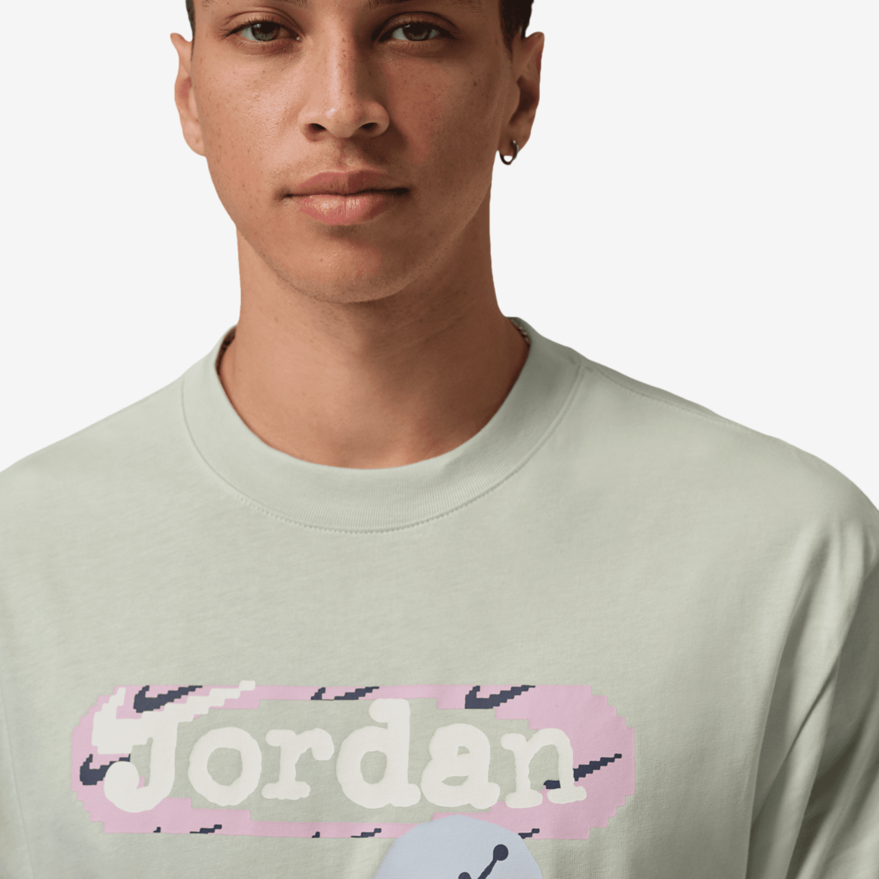 Jordan Stamp Graphic Short Sleeve Crew Image 3 of 5. Tap to open photo gallery.