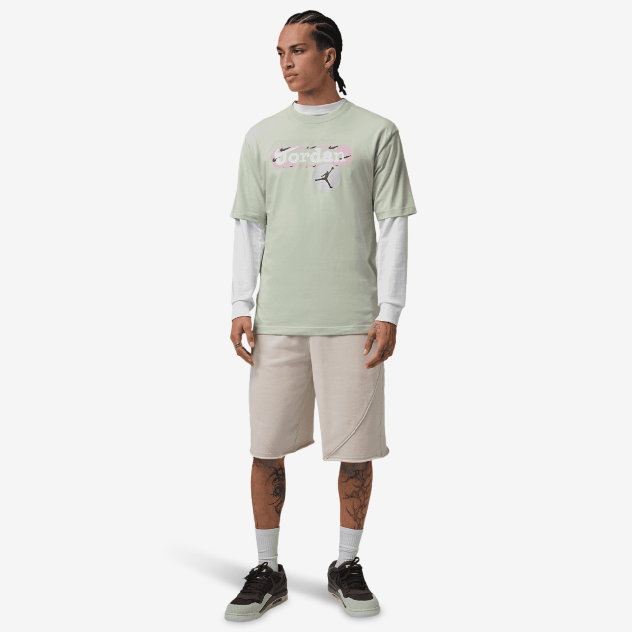Jordan Stamp Graphic Short Sleeve Crew Image 5 of 5. Tap to open photo gallery.