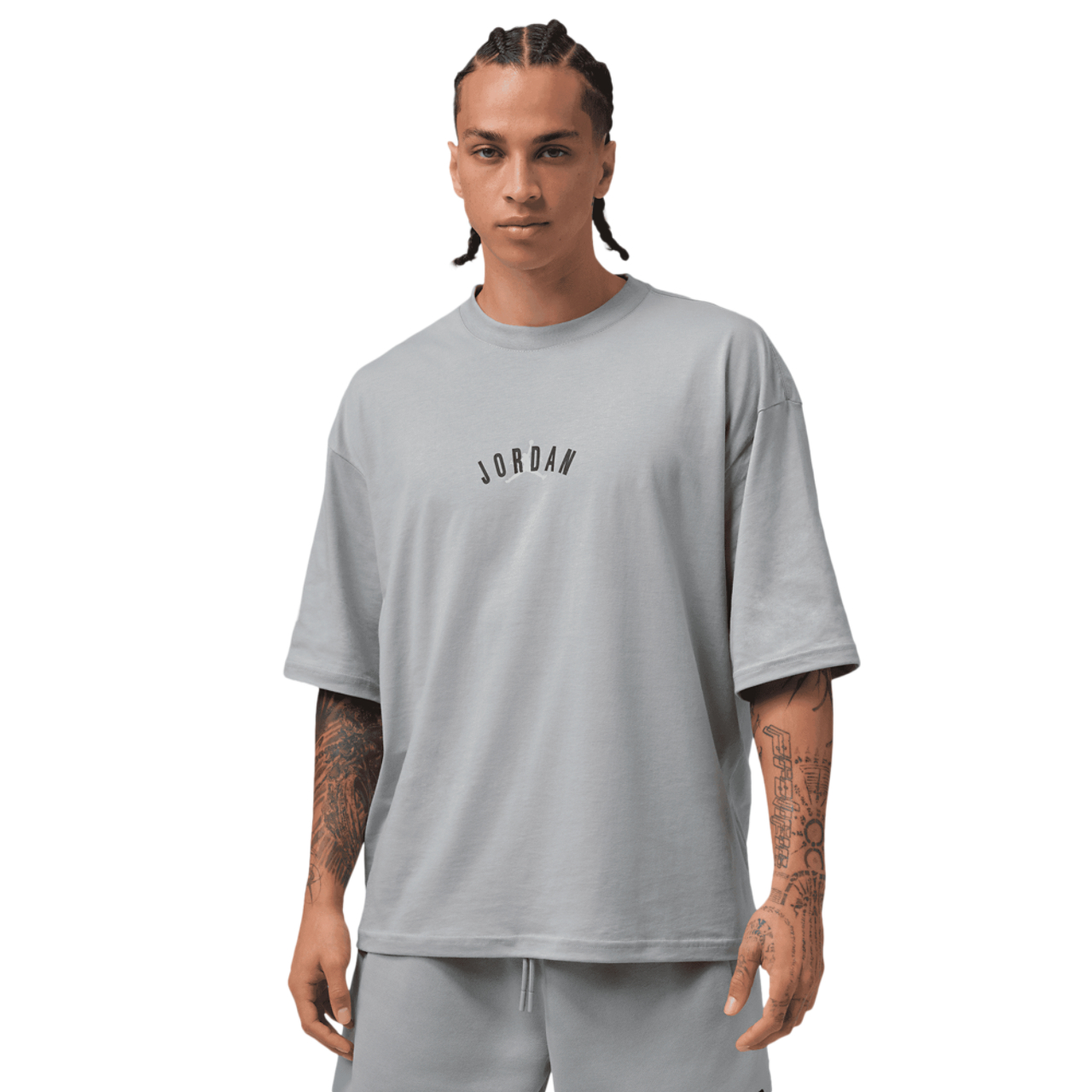 Jordan Back Stretch Oversized Short Sleeve Crew Image 1 of 5. Tap to open photo gallery.