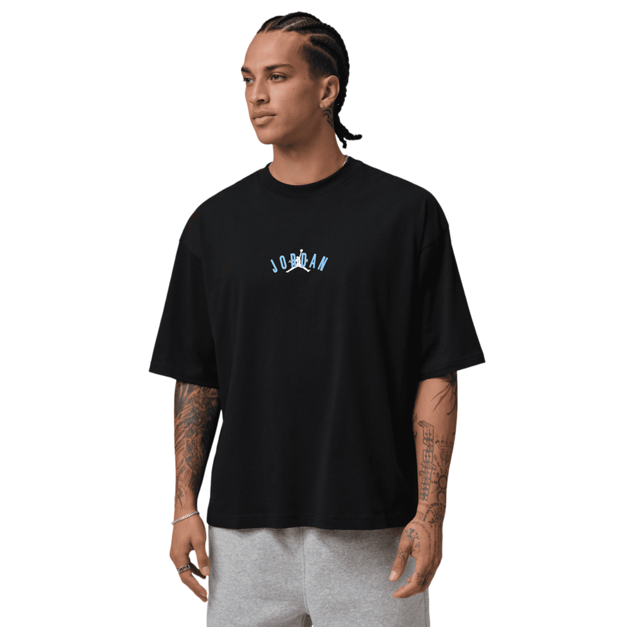 Jordan Back Stretch Oversized Short Sleeve Crew Image 1 of 5. Tap to open photo gallery.
