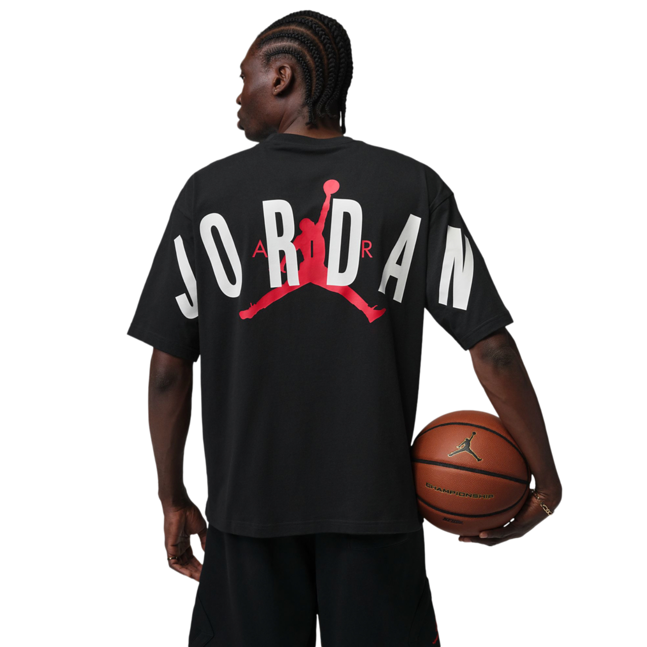 Jordan Back Stretch Oversized Short Sleeve Crew Image 3 of 4. Tap to open photo gallery.