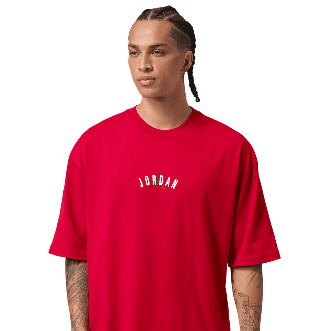 Jordan Back Stretch Oversized Short Sleeve Crew Image 1 of 5. Tap to open photo gallery.