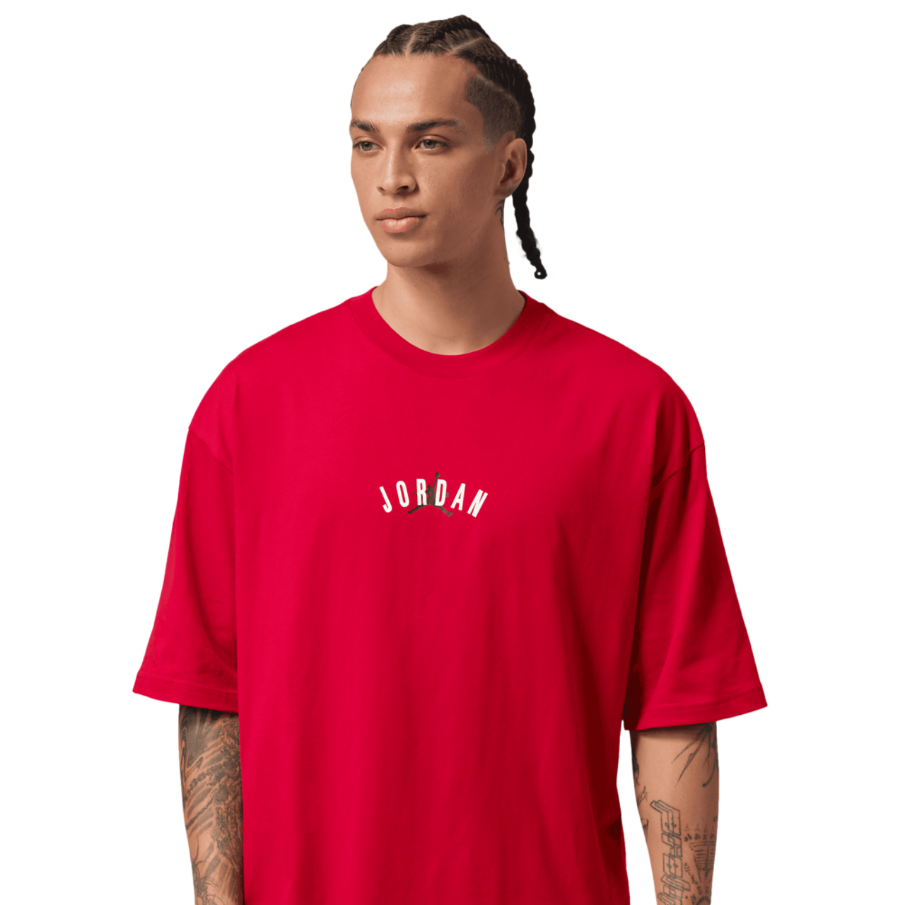 Jordan Back Stretch Oversized Short Sleeve Crew Image 1 of 5. Tap to open photo gallery.