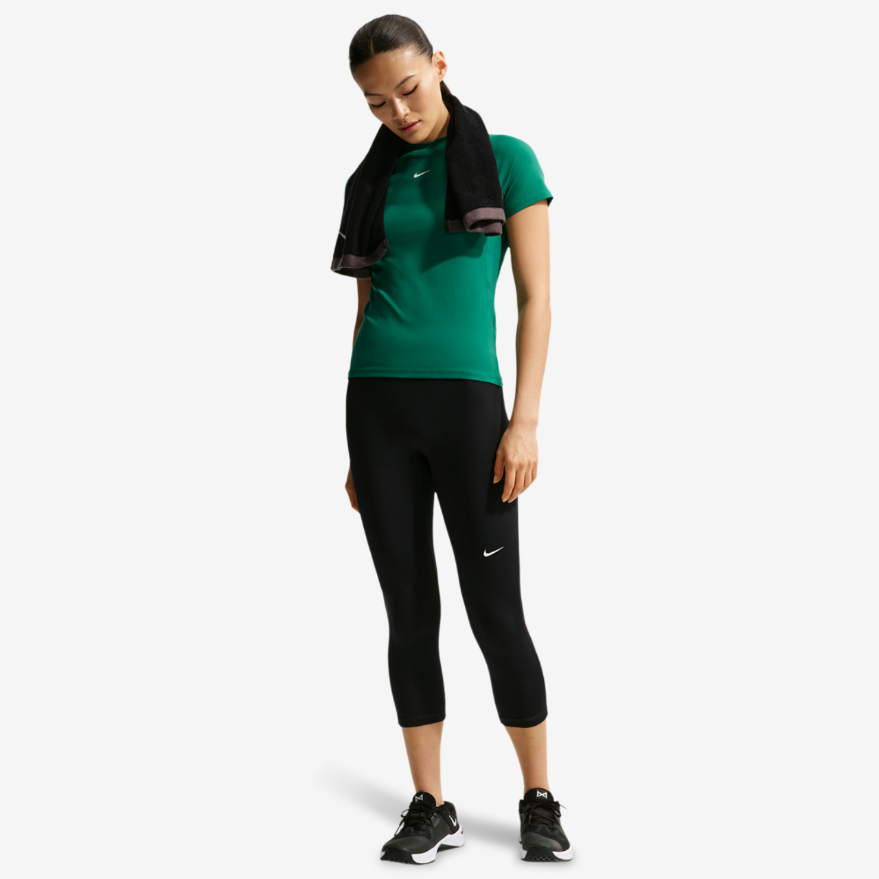 Nike Pro Drifit 365 MidRise Crop Tight Image 3 of 4. Tap to open photo gallery.