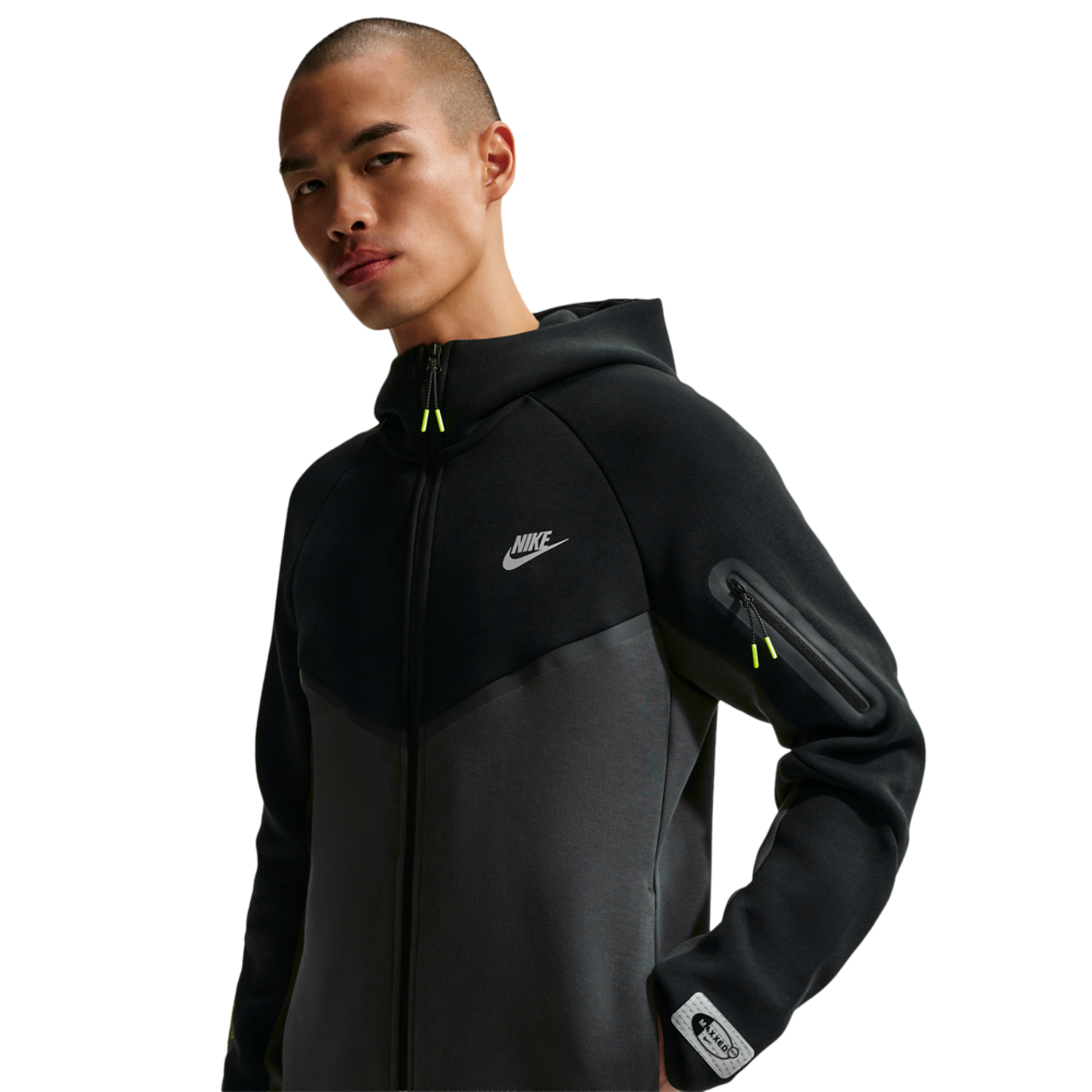 Nike Tech Fleece Windrunner Full-Zip Jacket AM Day Image 1 of 4. Tap to open photo gallery.