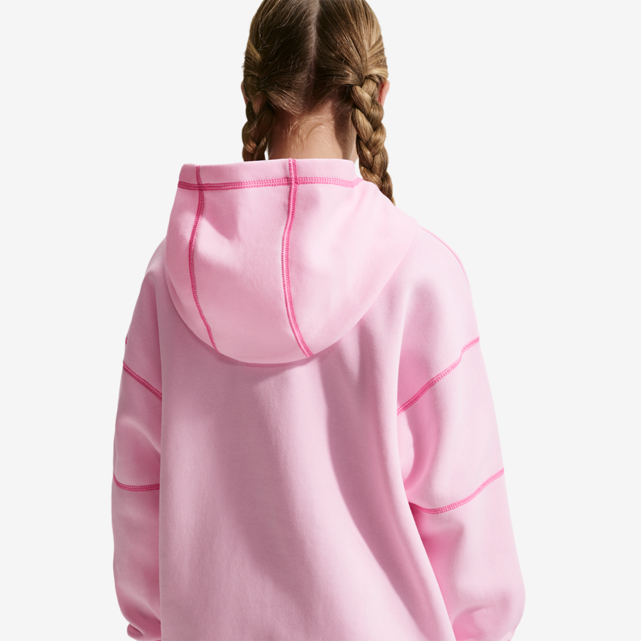 Nike NSW Club Fleece OS Pullover Hoodie Image 2 of 4. Tap to open photo gallery.