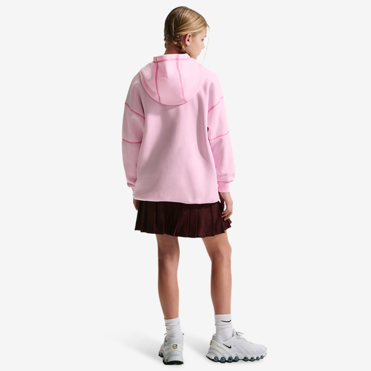 Nike NSW Club Fleece OS Pullover Hoodie Image 4 of 4. Tap to open photo gallery.