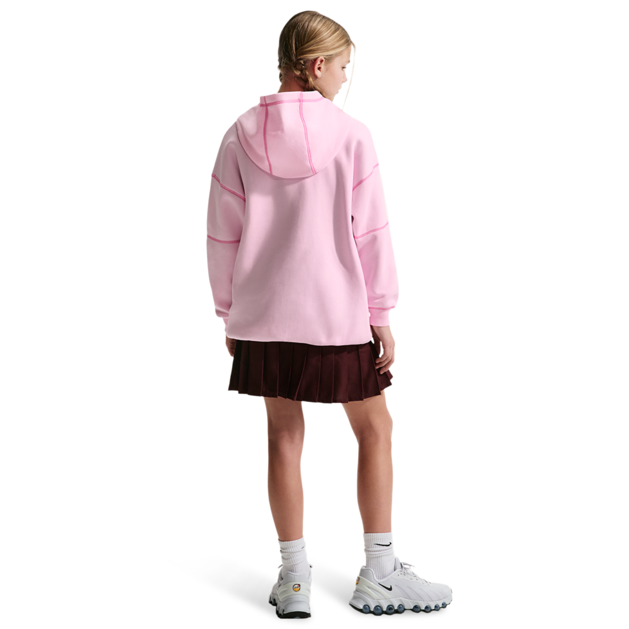 Nike NSW Club Fleece OS Pullover Hoodie Image 4 of 4. Tap to open photo gallery.