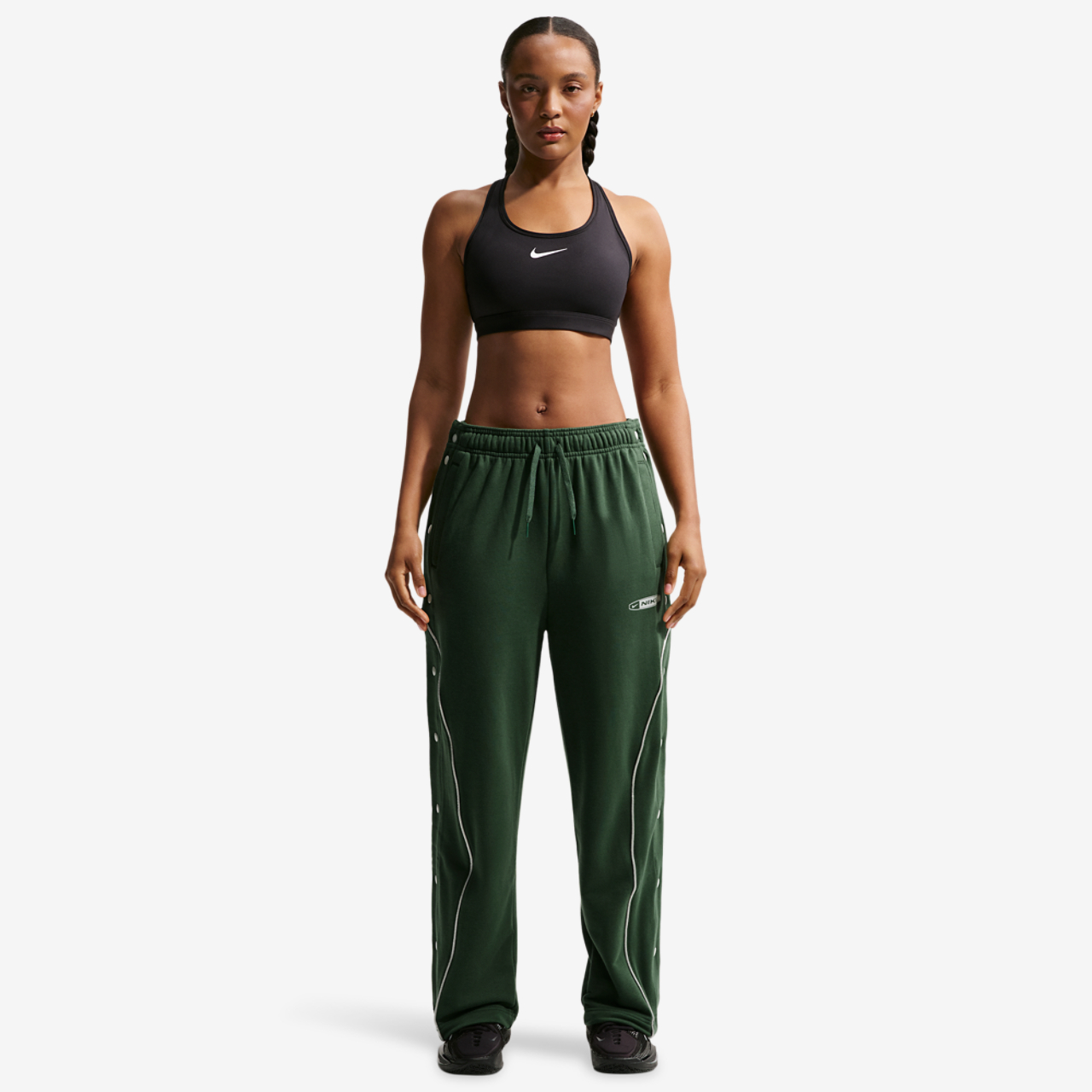 Nike Dri-FIT Swoosh Fleece Tearaway Pants Image 3 of 4. Tap to open photo gallery.