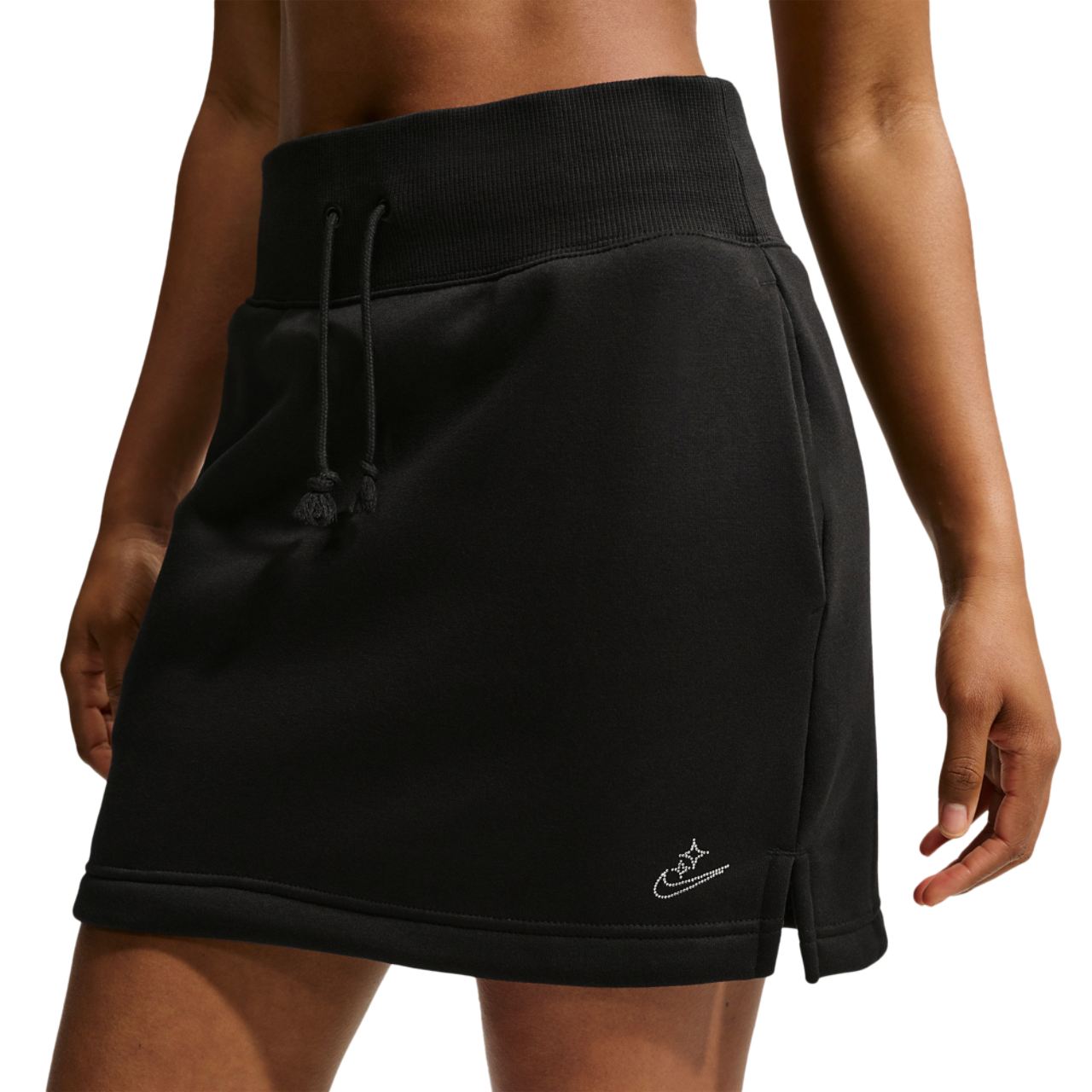 Nike NSW Phoenix Fleece HR Bling Mini Skirt Image 1 of 2. Tap to open photo gallery.