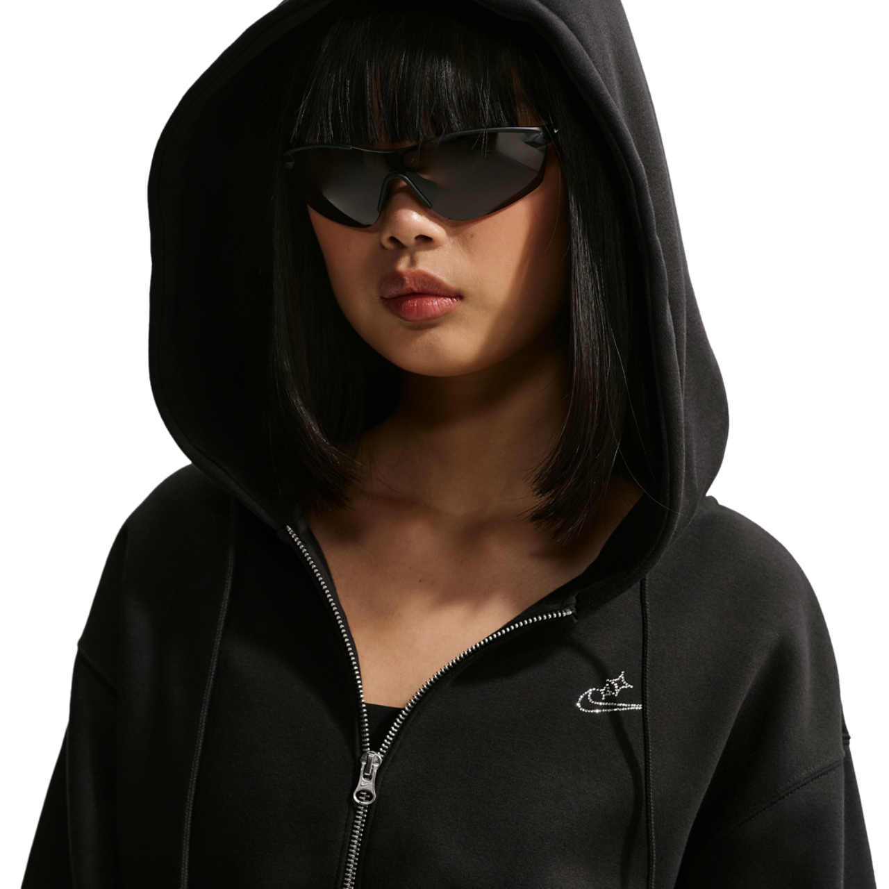 Nike NSW Phoenix Fleece Bling Crop Full-Zip Hoodie - Women's