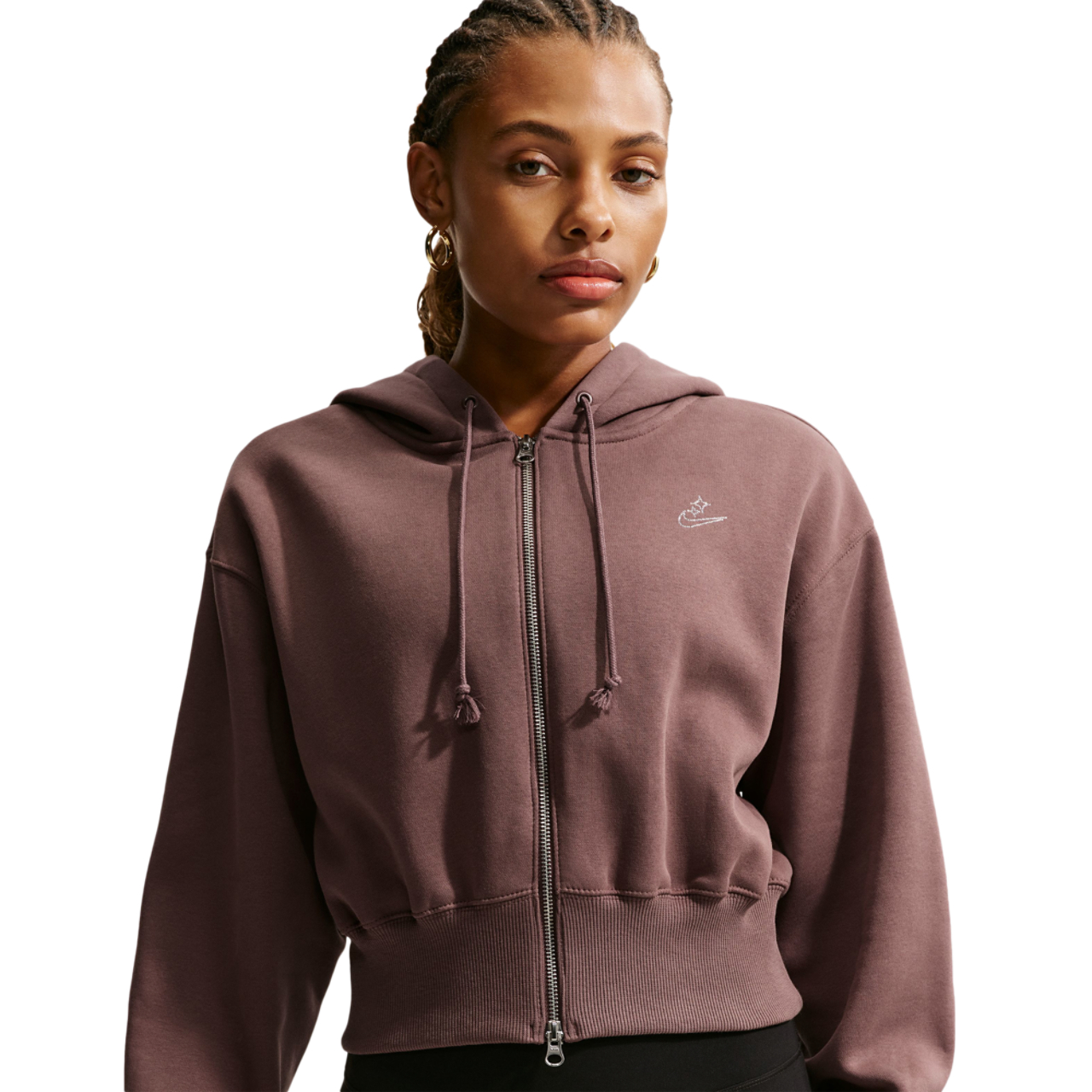 Nike NSW Phoenix Fleece Bling Crop Full-Zip Hoodie - Women's