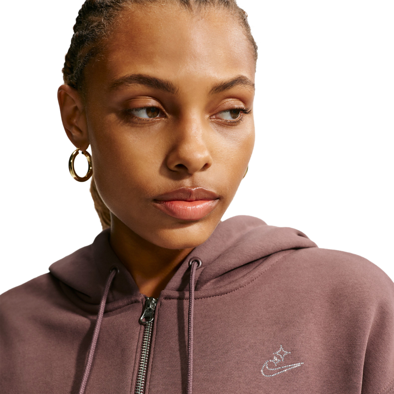 Nike NSW Phoenix Fleece Bling Crop Full-Zip Hoodie - Women's