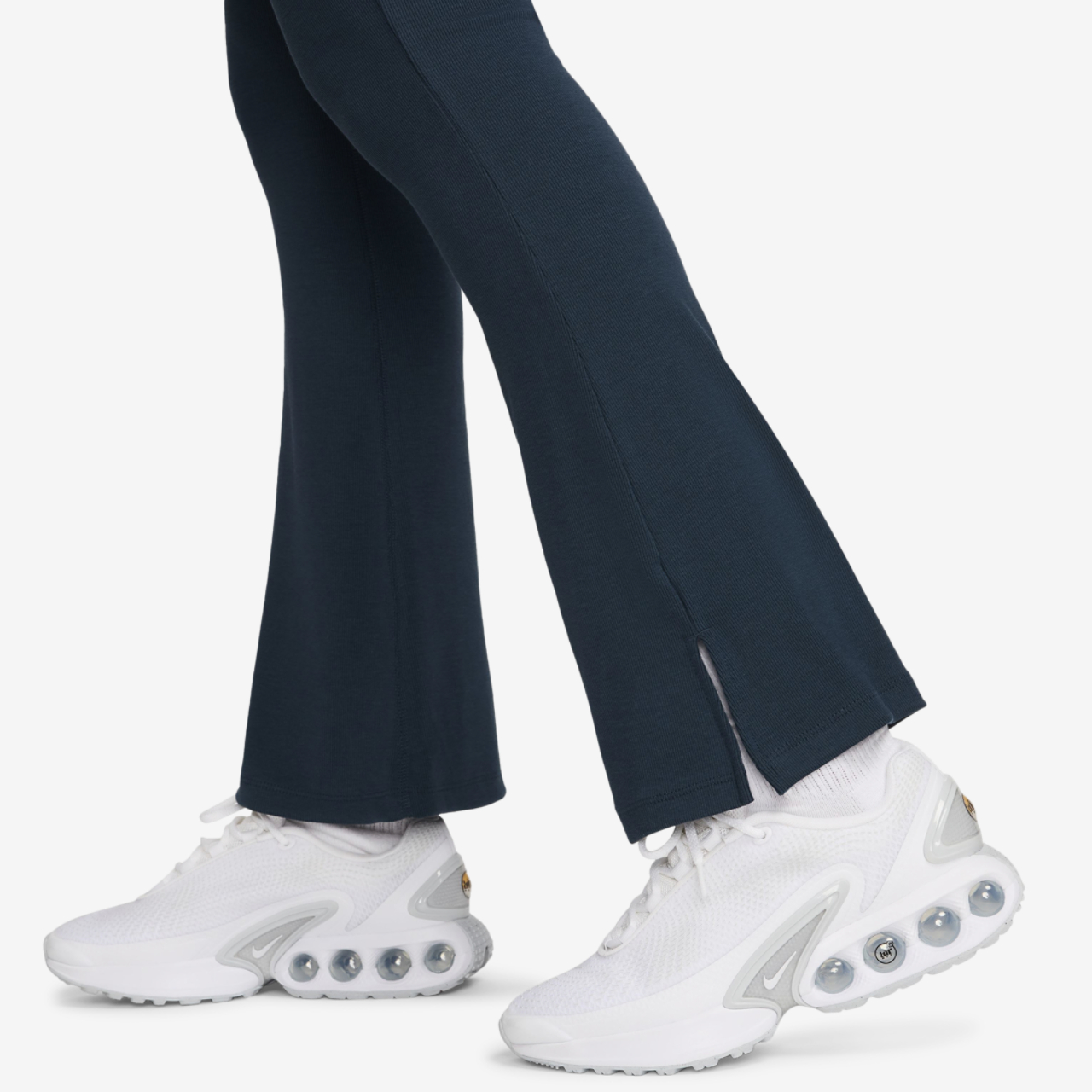 Nike NSW Chill Knit Mediun Rib Flare Pant Image 4 of 5. Tap to open photo gallery.