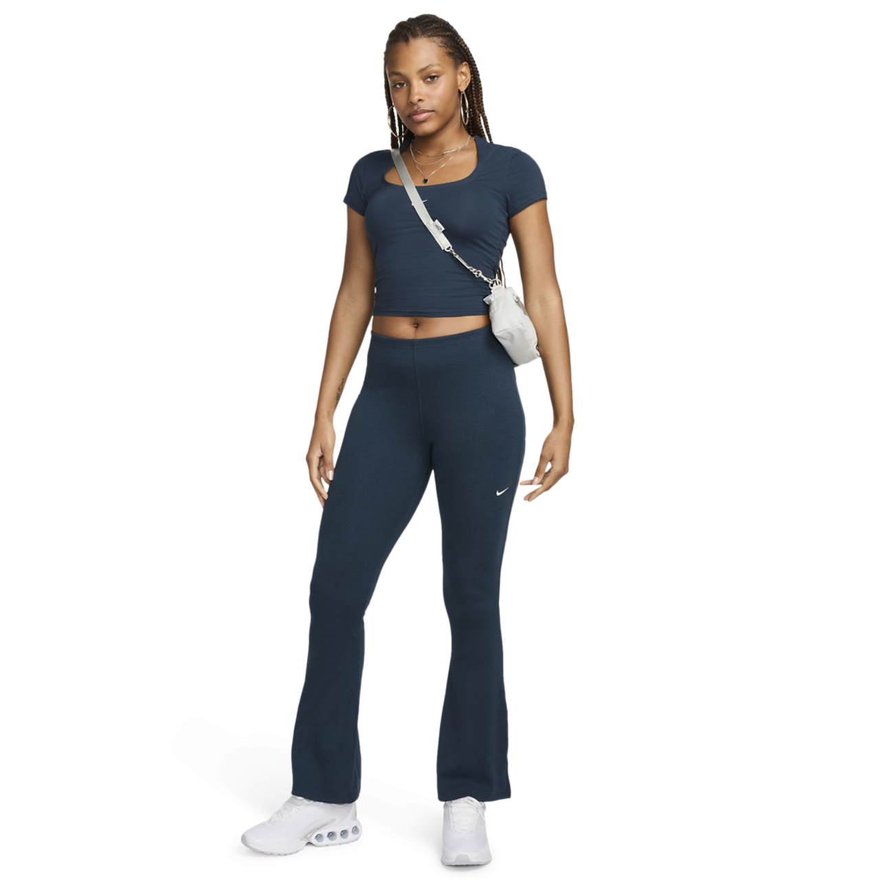 Nike NSW Chill Knit Mediun Rib Flare Pant - Women's | Foot Locker