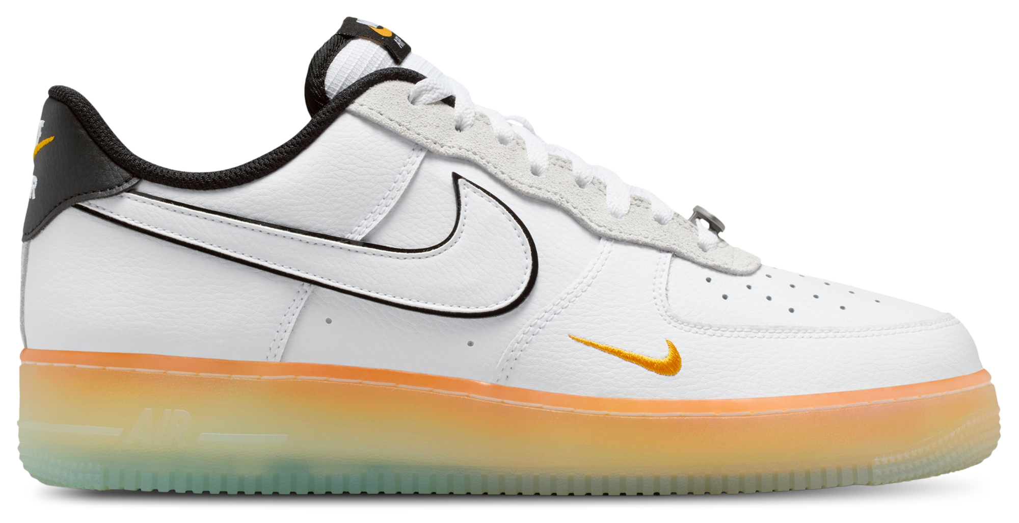 Nike Air Force 1 '07 - Black/White/Orange Peel - Image 1
