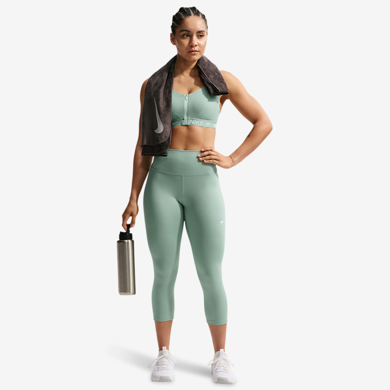 Nike Indy High Support Zip Bra Image 4 of 5. Tap to open photo gallery.