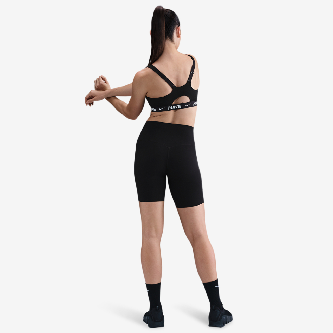 Nike Indy High Support Zip Bra Image 4 of 4. Tap to open photo gallery.