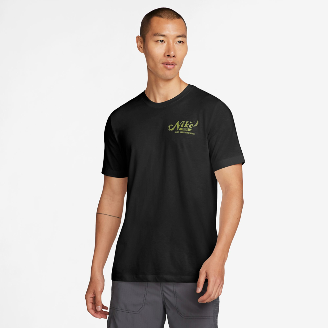 Nike Dri-FIT 3MO Slub GFX T-Shirt Image 1 of 3. Tap to open photo gallery.