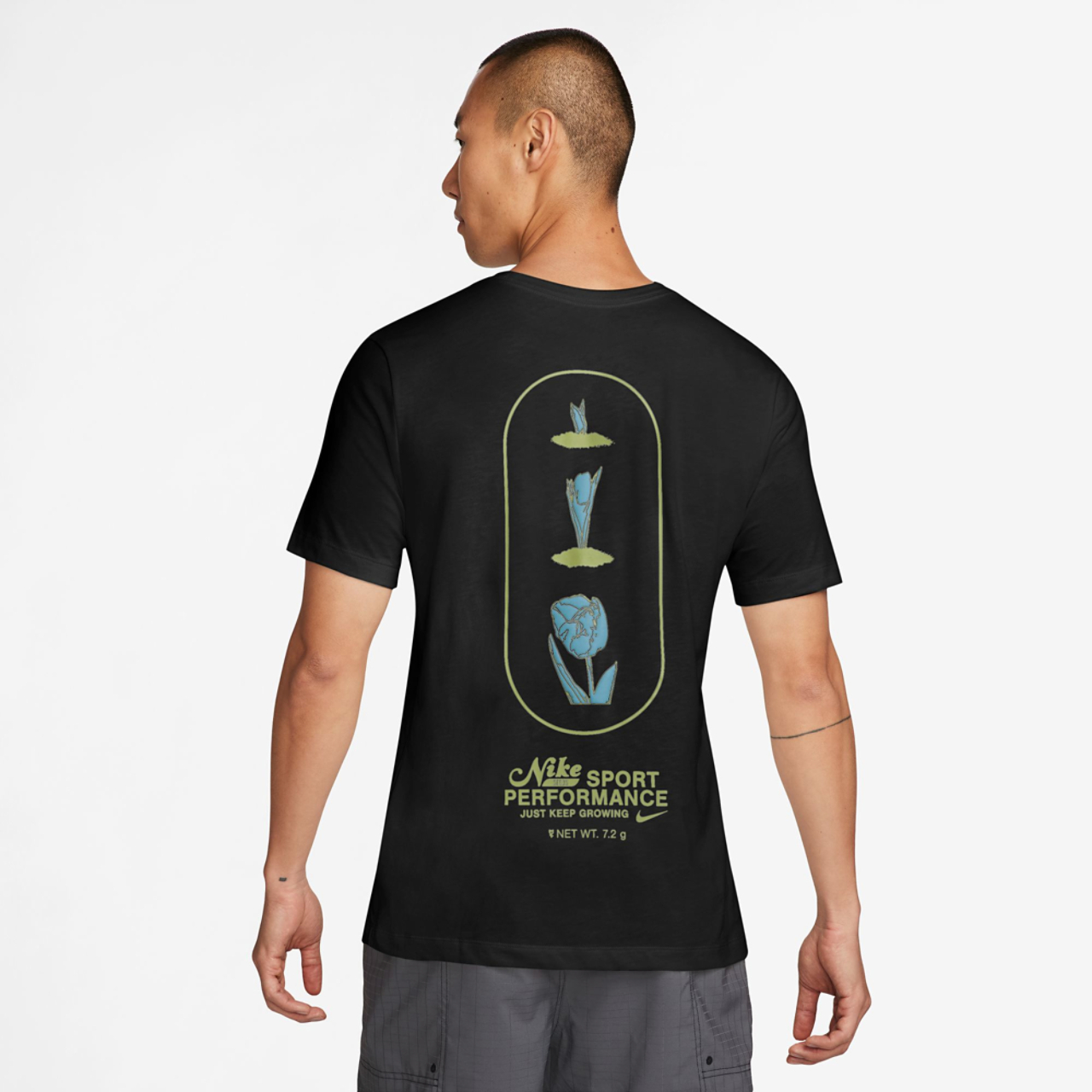 Nike Dri-FIT 3MO Slub GFX T-Shirt Image 3 of 3. Tap to open photo gallery.