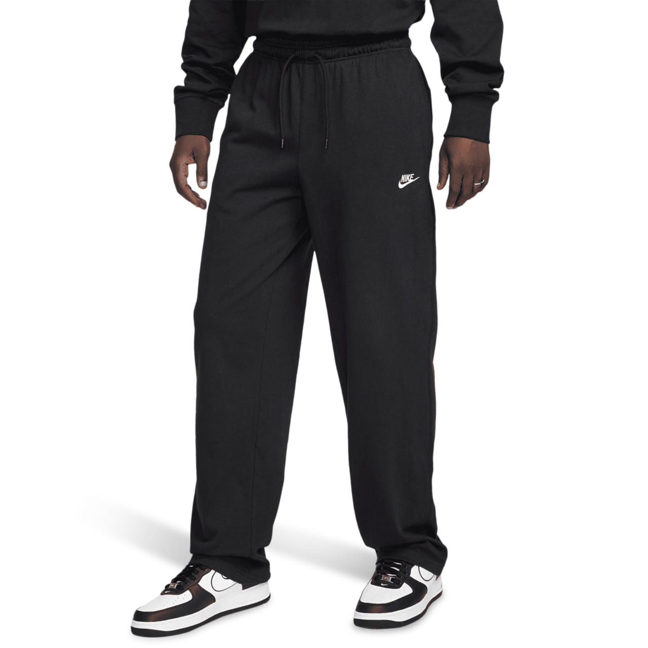 Nike Club Knit Open Hem Pants Image 1 of 9. Tap to open photo gallery.
