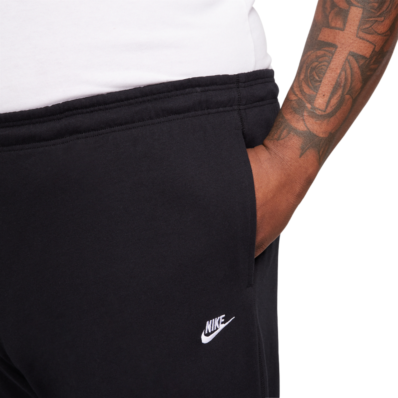 Nike Club Knit Open Hem Pants Image 7 of 9. Tap to open photo gallery.
