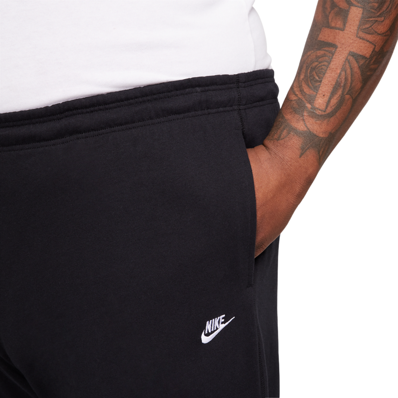 Nike Club Knit Open Hem Pants Image 7 of 9. Tap to open photo gallery.