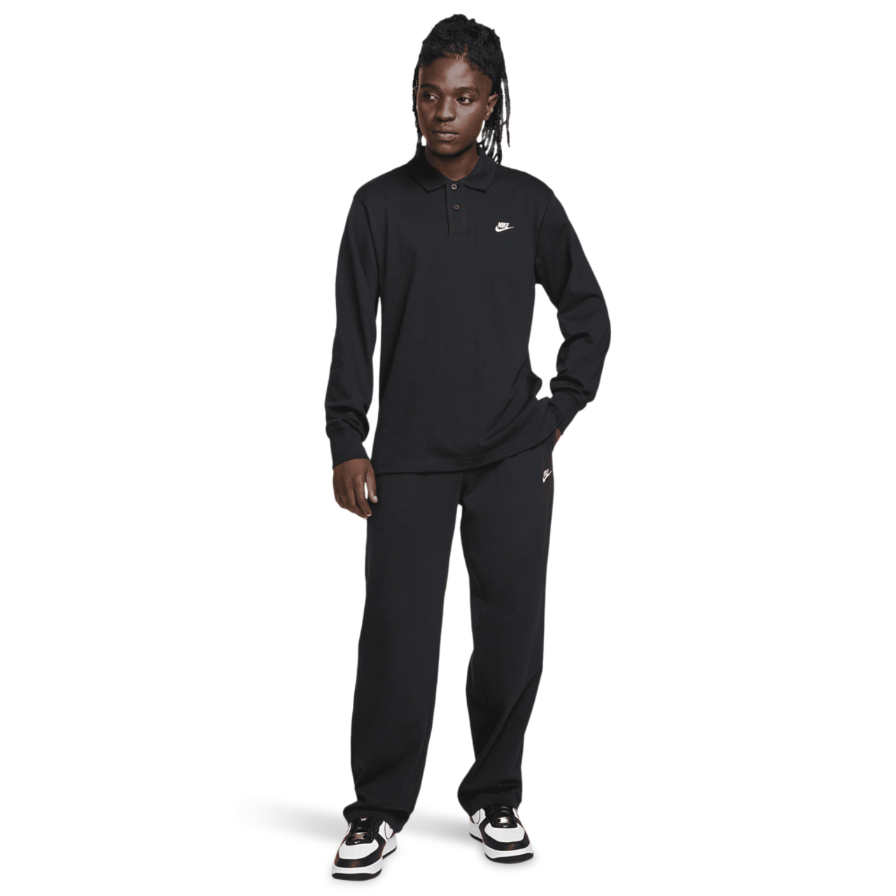 Nike Club Knit Open Hem Pants Image 8 of 9. Tap to open photo gallery.