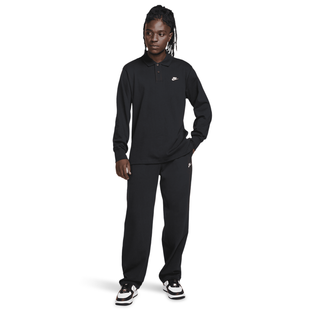 Nike Club Knit Open Hem Pants Image 8 of 9. Tap to open photo gallery.