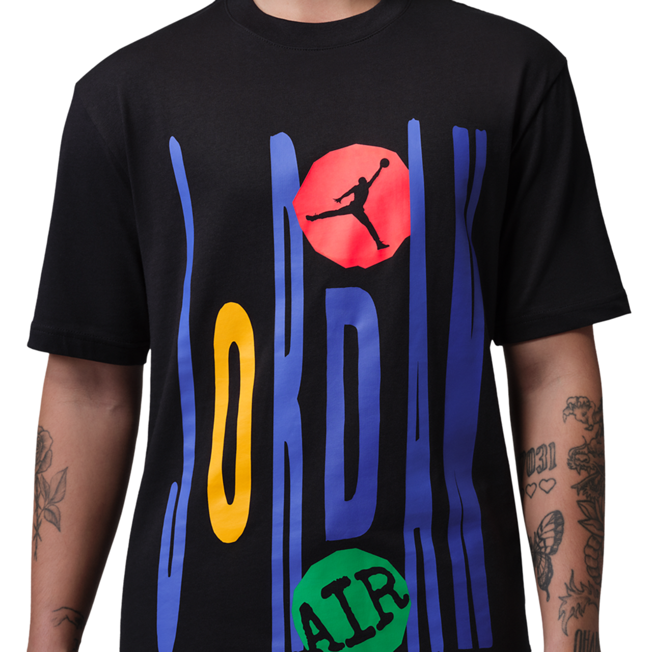 Jordan Technicolor WM Graphic Short Sleeve Crew Image 3 of 4. Tap to open photo gallery.