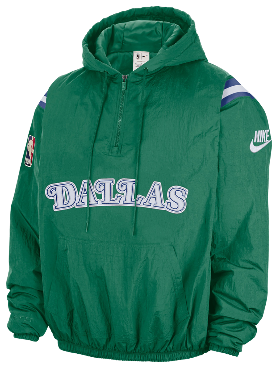 Nike Mavericks Woven LND Half-Zip Hoodie Image 1 of 3. Tap to open photo gallery.